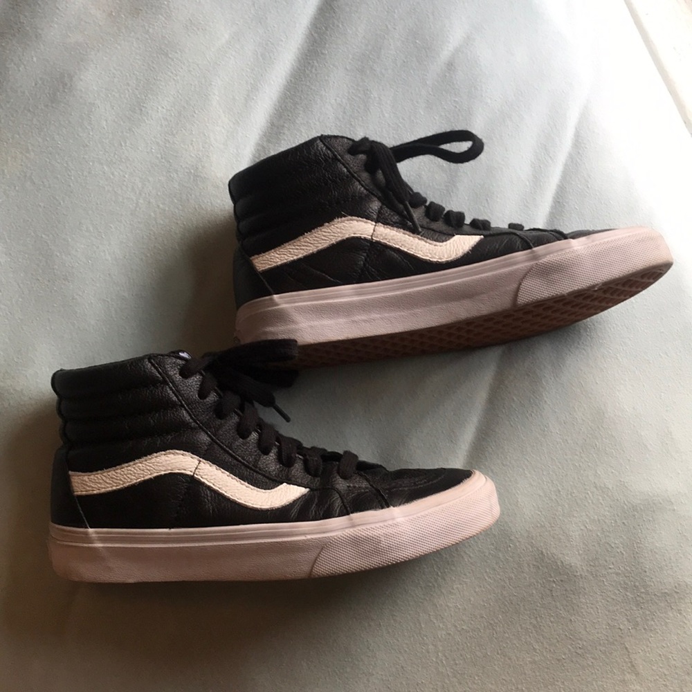 Leather high top vans
